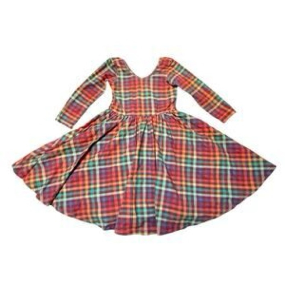 Alice + Ames Long Sleeve Plaid Ballerina Twirl Dress - Size 5